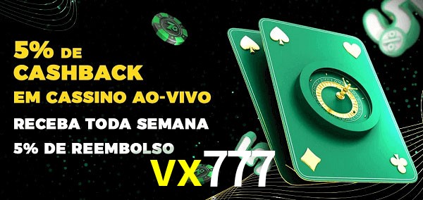Promoções do cassino ao Vivo vx777